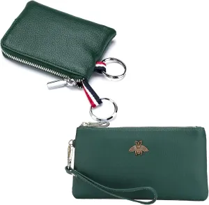 imeetu (Bundle of 2 Sets) Women's Wristlet Clutch, Leather Coin Purse Wallet
