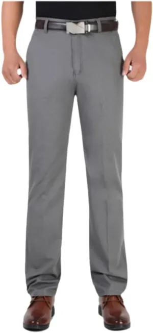 JinXuanYa Men's Slim-Fit Casual Chino Pant Spring Thick Double Pleated Loose Cotton High Waist