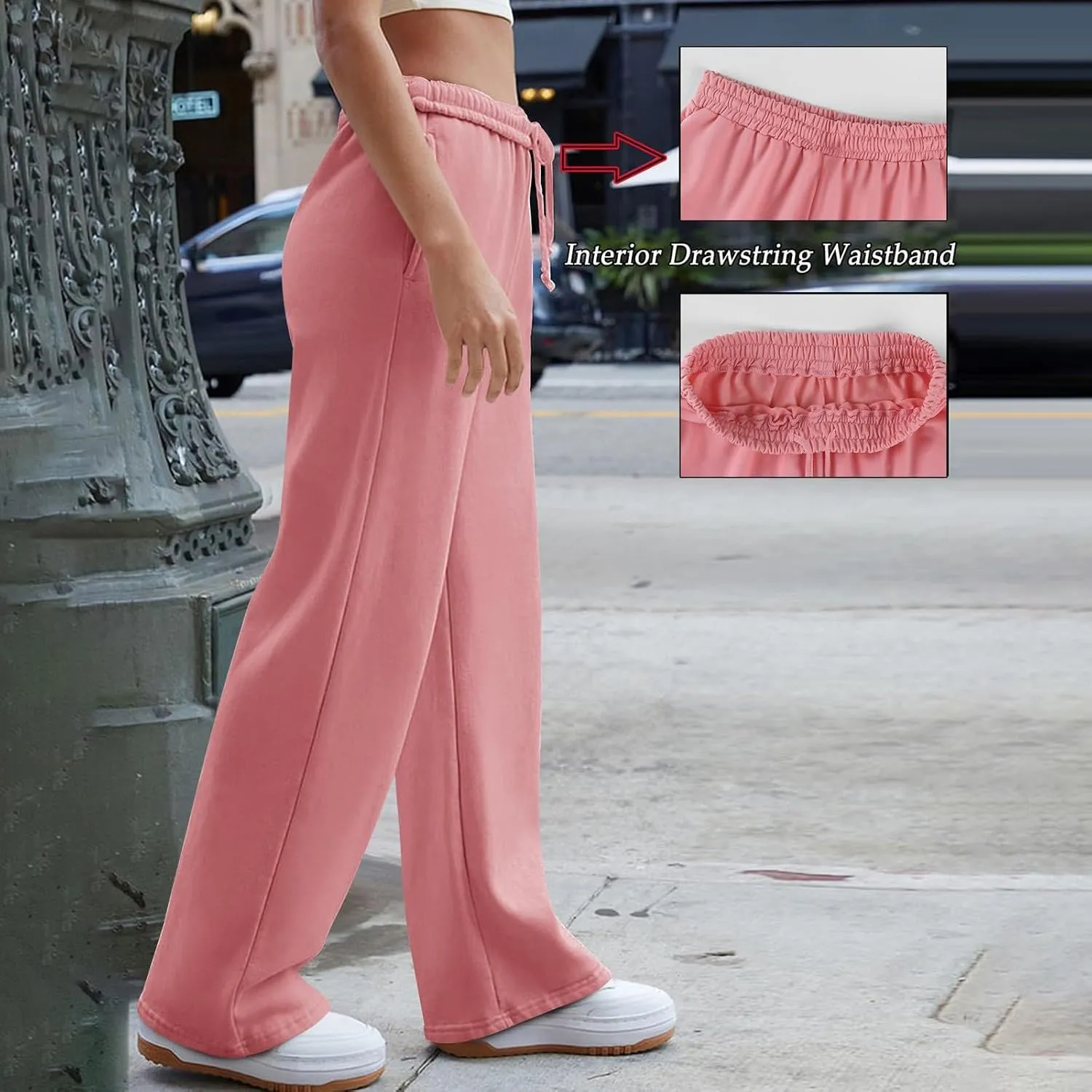 Jogger Scrubs for Women Palazzo Workout Casual High Waisted Sweatpants Athletic with