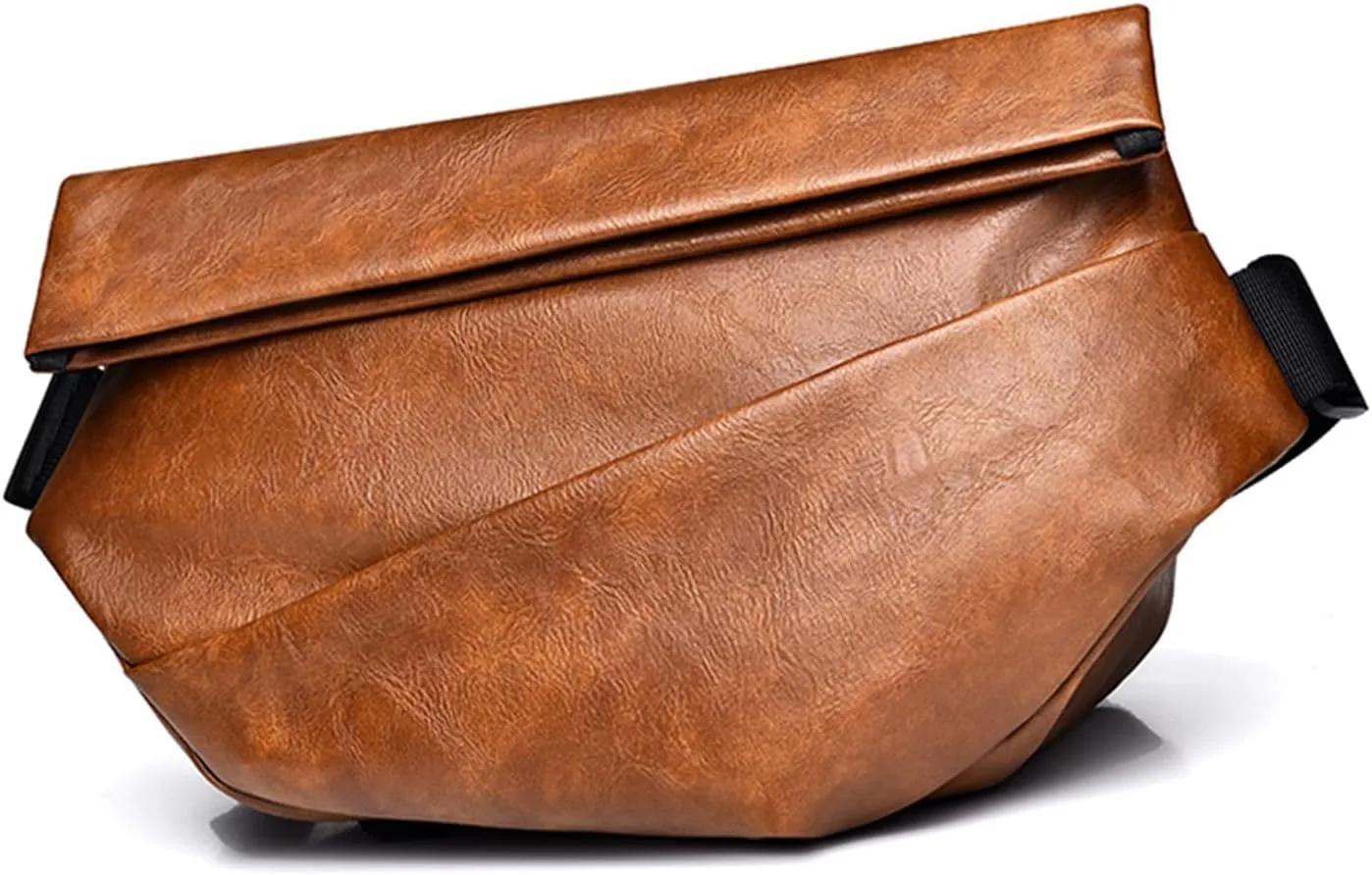 Leather Fanny Pack for Men Women, Fashion Waist Pack, Small Crossbody Bag, Adjustable Belt