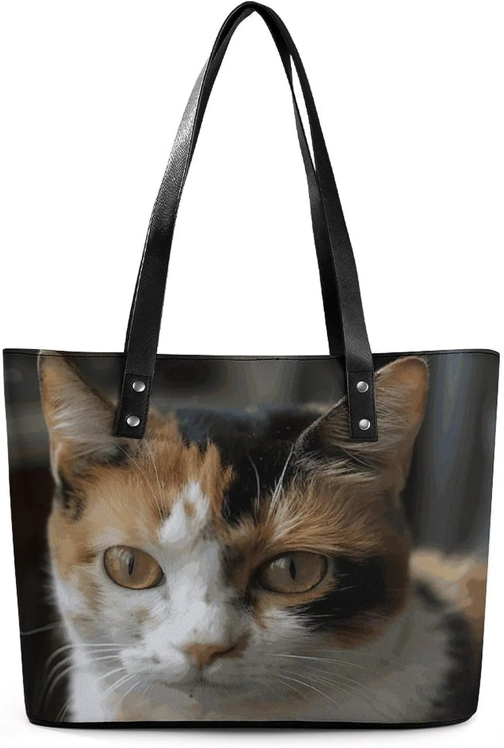 Leather Tote Bag Crossbody Bags for Women Fashion Top Handle Handbag A Cat Ladies Shoulder Bags Casual Beach Bag Gym Bages Ladies Purses for Shopping Work Travel