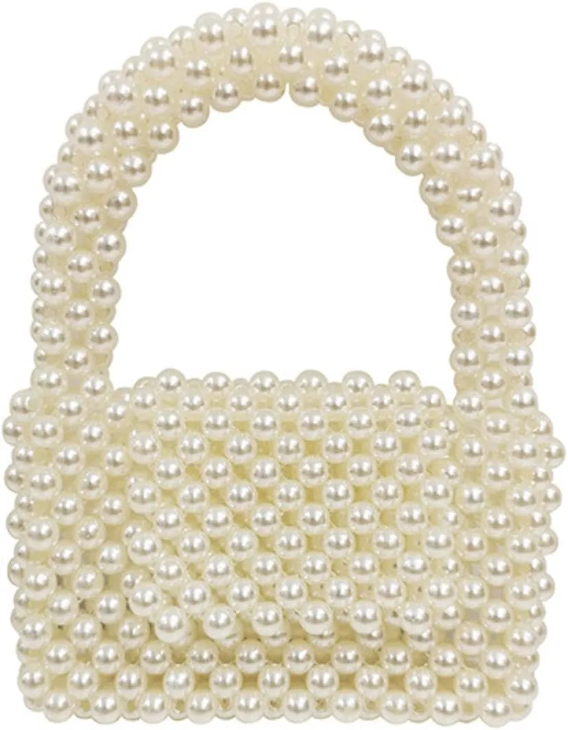 Luxury Pearl Bag Chain Bag Purse Bags, Artificial Pearl Clutch Crossbody Handmade Bags Evening Bags for Party Wedding Bridal Party Travel Prom 44