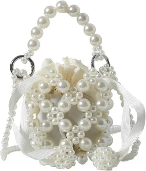 Luxury Pearl Bag Chain Bag Purse Bags, Artificial Pearl Clutch Crossbody Handmade Bags Evening Bags for Party Wedding Bridal Party Travel Prom 54