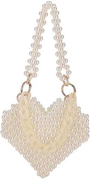 Luxury Pearl Bag Chain Bag Purse Bags, Artificial Pearl Clutch Crossbody Handmade Bags Evening Bags for Party Wedding Bridal Party Travel Prom 88