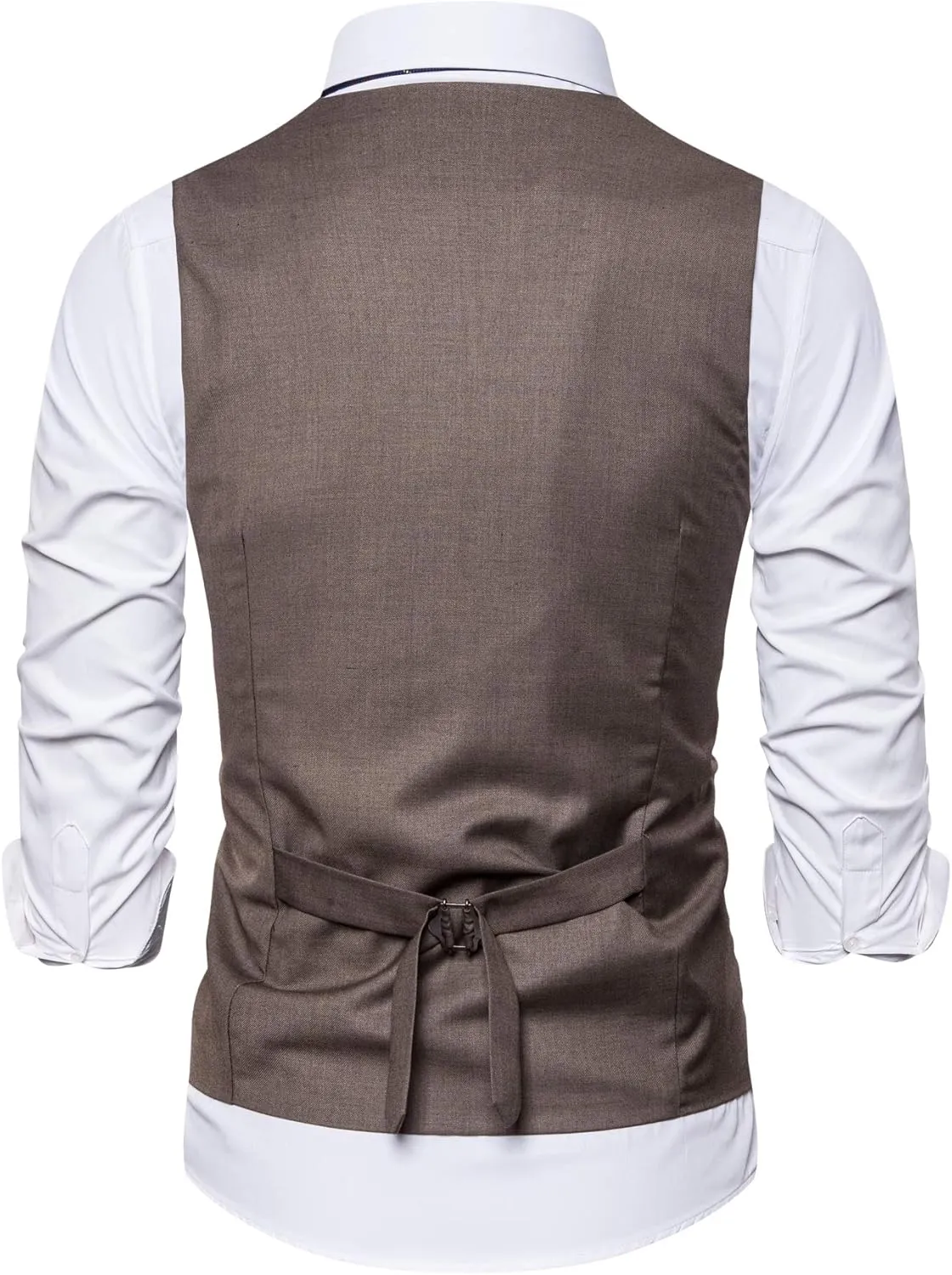 Men Formal Vest Suit For Vests 5 Buttons Regular Fit Wedding Dress Waistcoat For Suit Or Tuxedo