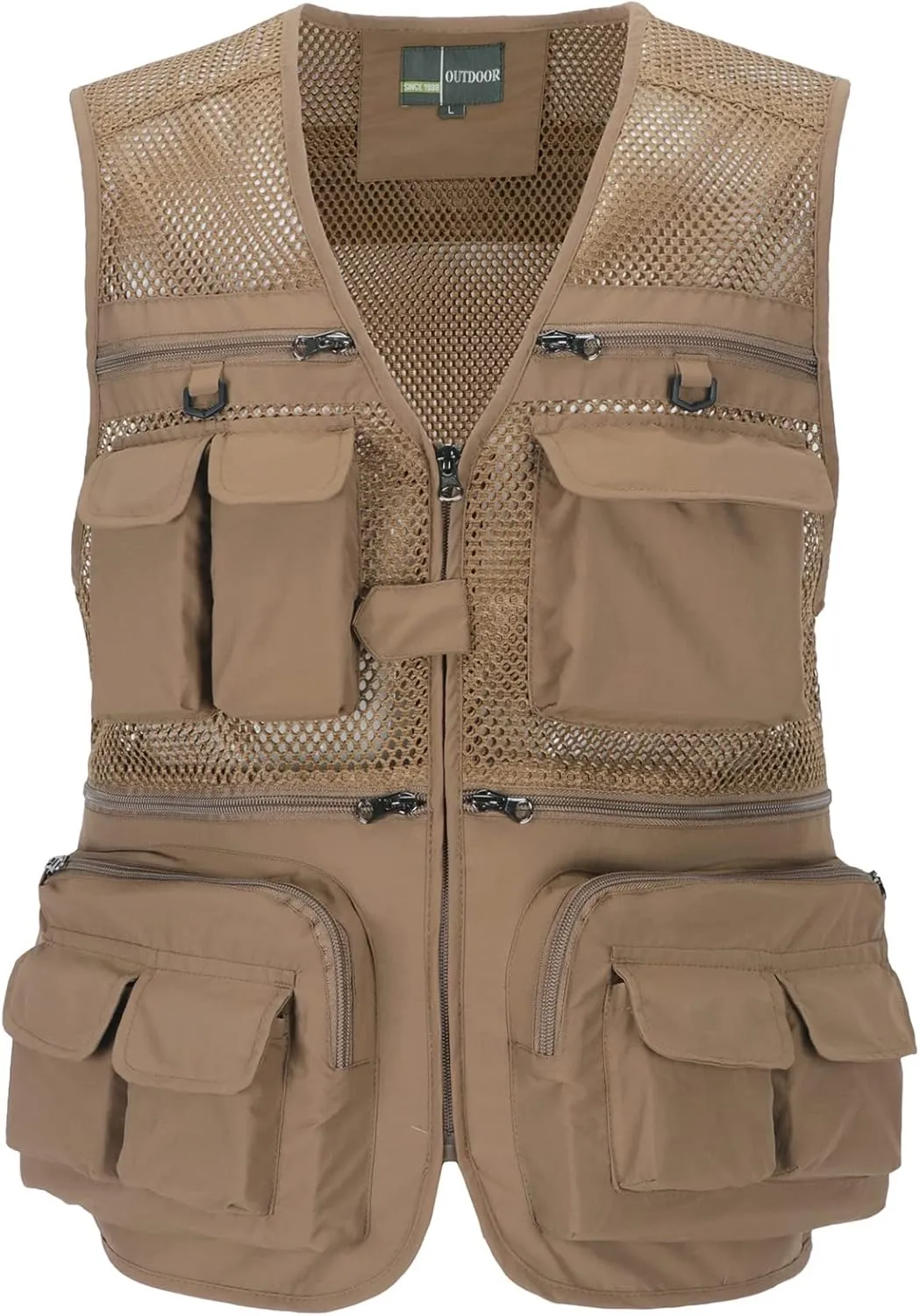 Men's Fishing Vest with Multi Pockets Summer Outdoor Mesh Vest Photography Travel Hiking Waistcoat Jacket