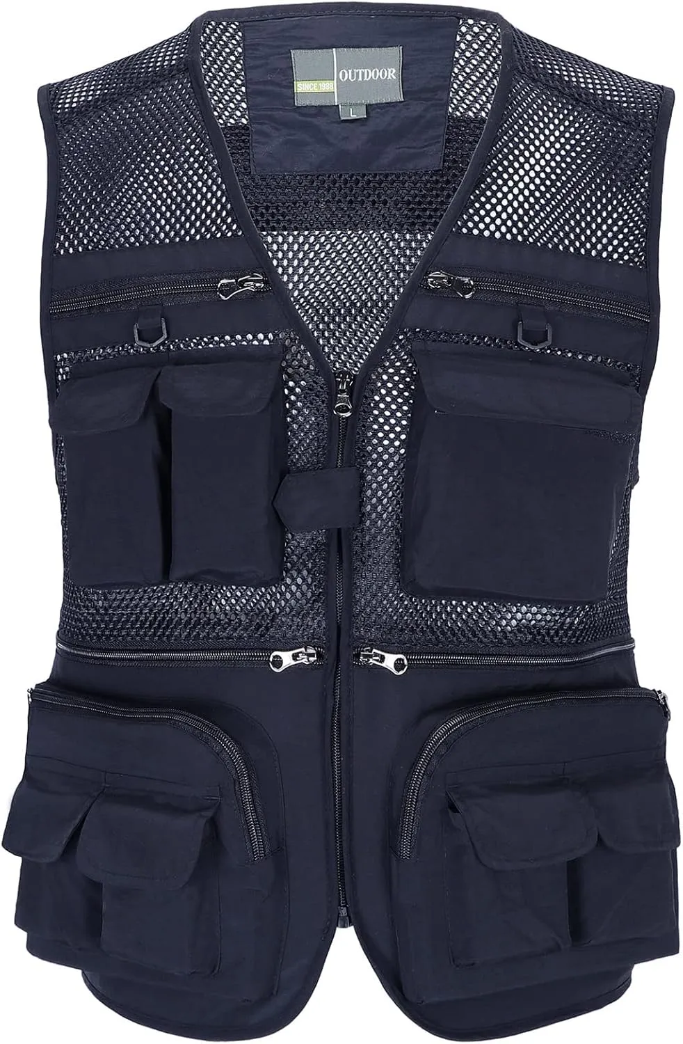 Men's Fishing Vest with Multi Pockets Summer Outdoor Mesh Vest Photography Travel Hiking Waistcoat Jacket