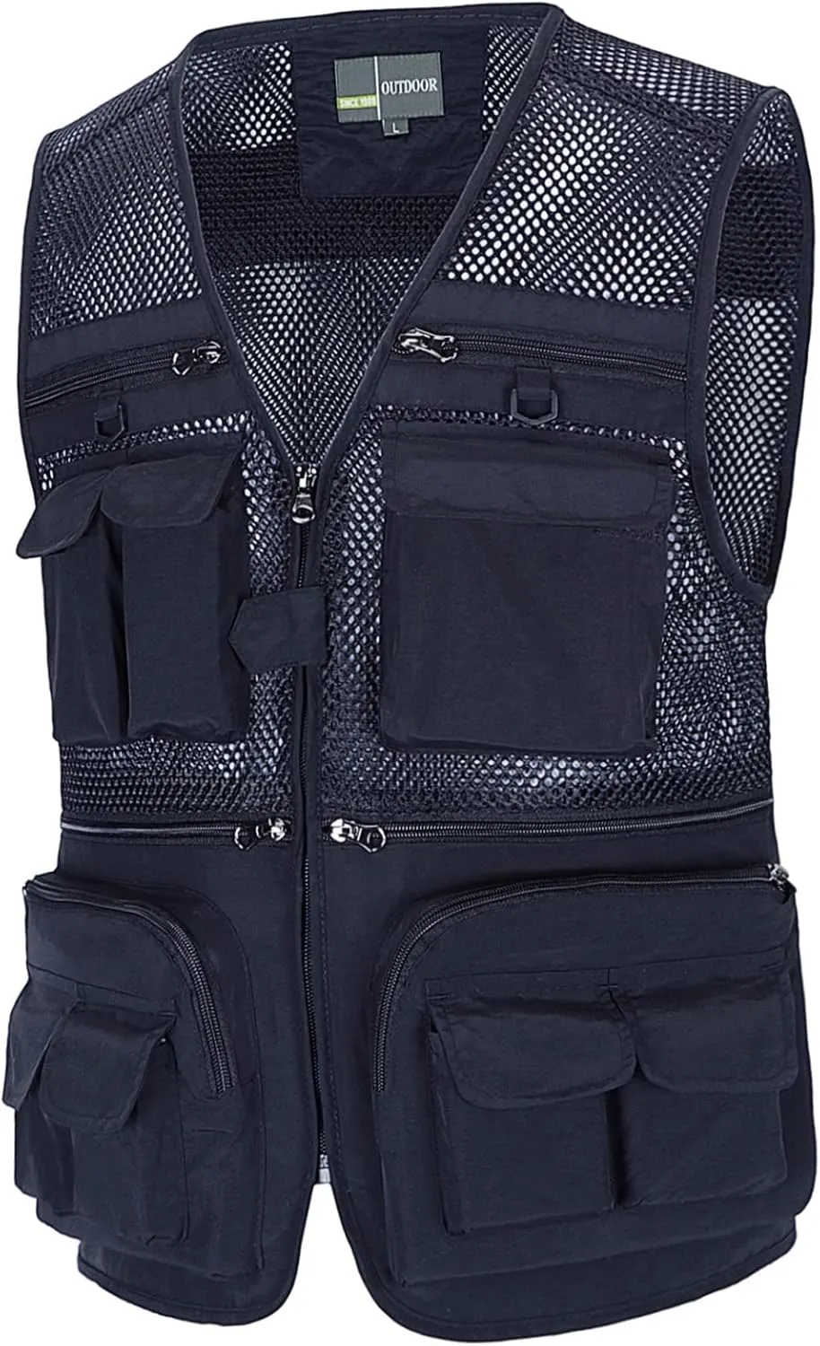 Men's Fishing Vest with Multi Pockets Summer Outdoor Mesh Vest Photography Travel Hiking Waistcoat Jacket