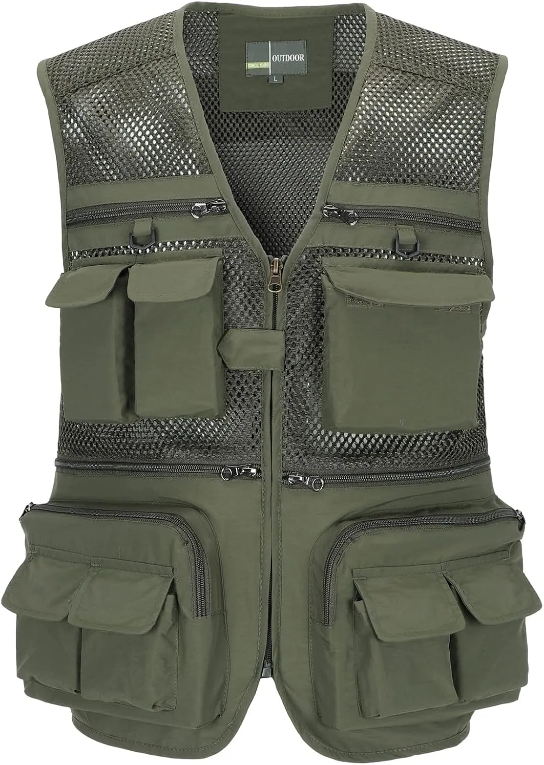 Men's Fishing Vest with Multi Pockets Summer Outdoor Mesh Vest Photography Travel Hiking Waistcoat Jacket