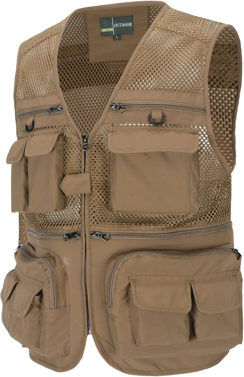 Men's Fishing Vest with Multi Pockets Summer Outdoor Mesh Vest Photography Travel Hiking Waistcoat Jacket