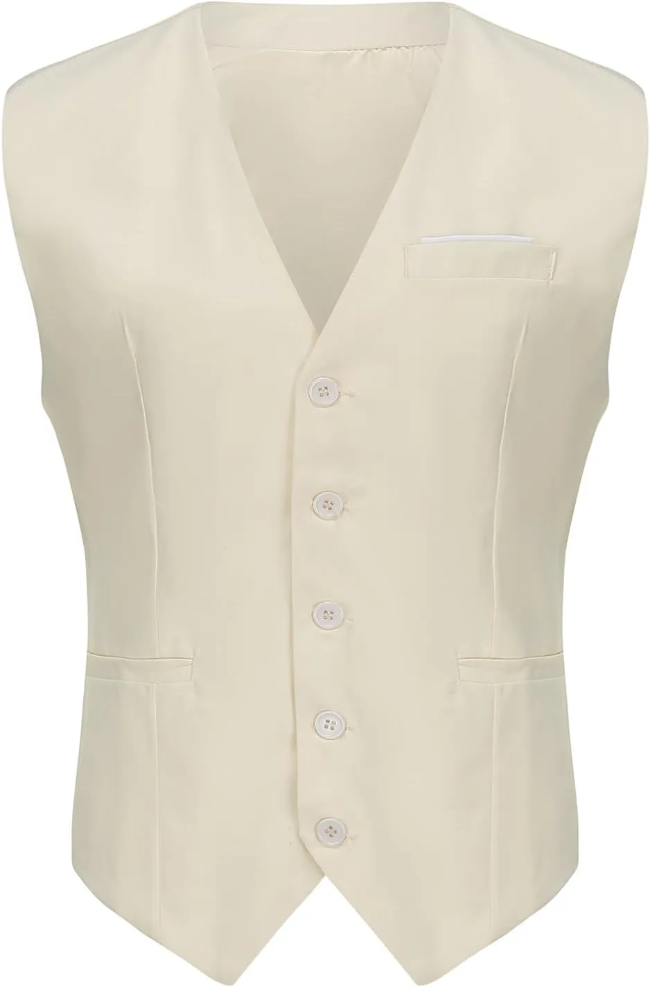 Mens Vest Business Formal Slim Fit Dress Waistcoat V Neck Tuxedo Suit Vest