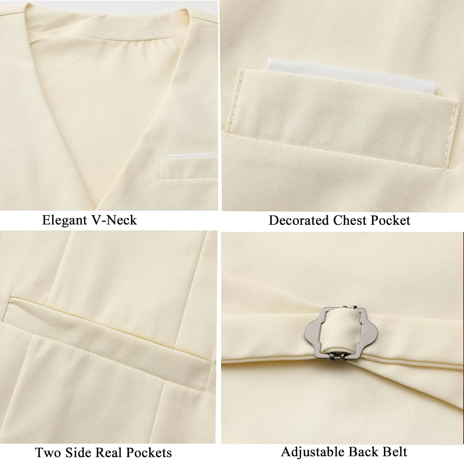 Mens Vest Business Formal Slim Fit Dress Waistcoat V Neck Tuxedo Suit Vest