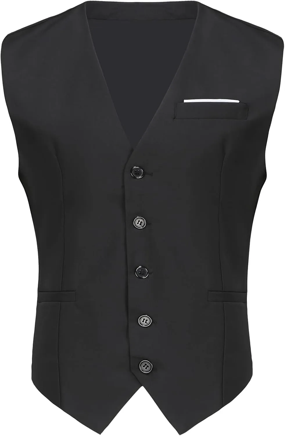 Mens Vest Business Formal Slim Fit Dress Waistcoat V Neck Tuxedo Suit Vest