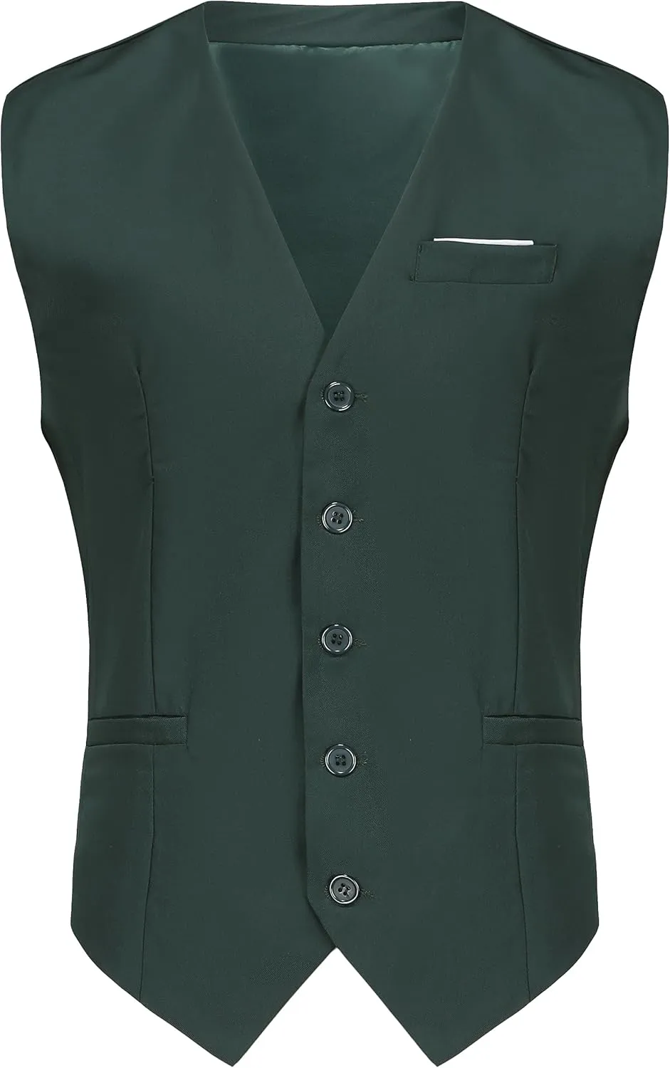 Mens Vest Business Formal Slim Fit Dress Waistcoat V Neck Tuxedo Suit Vest