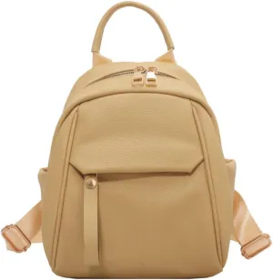 Mini Backpack for Women Small Backpack Purse PU Leather Zipper Closure Satchel Bag Adjustable Strap (yellow)