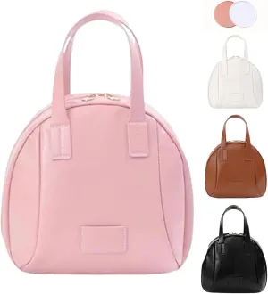 Multi-layered Shell-Shaped Cosmetic Bag,Portable Makeup Bag,Leather Waterproof Cosmetic Bag,Travel Makeup Bag (Pink)