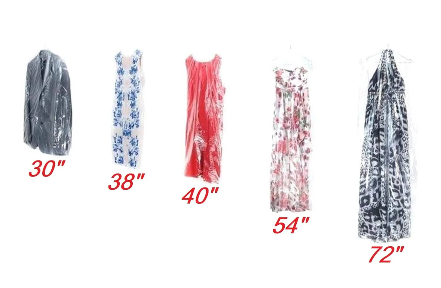 NAHANCO NTP330, Perforated Plastic Garment Bags On A Roll, Opening At Top, 30H -Clear, (Pack of 840)
