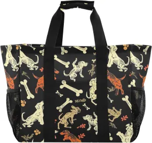 Nander Cute Cartoon Dog Foldable Tote Bag Waterproof Sandproof Women Beach Bag Handbag Gym Bag