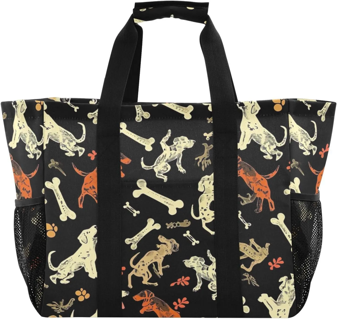 Nander Cute Cartoon Dog Foldable Tote Bag Waterproof Sandproof Women Beach Bag Handbag Gym Bag