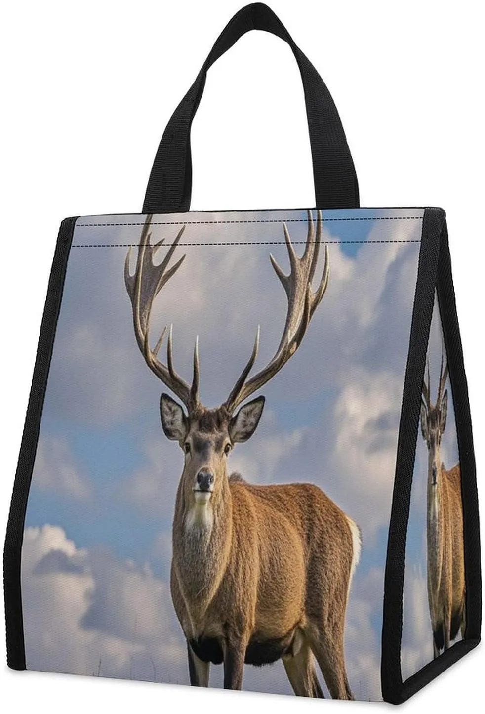 Outdoor Cooler Bags, Elk Printed Cooler Bag, Insulated Tote Bag, Grocery Tote Bag