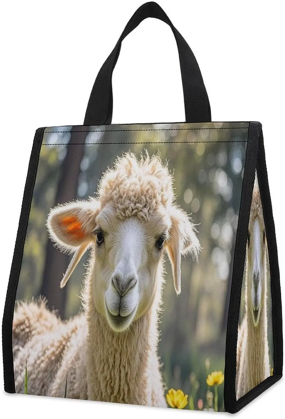 Outdoor Cooler Bags, Lamb Printed Cooler Bag, Insulated Tote Bag, Grocery Tote Bag