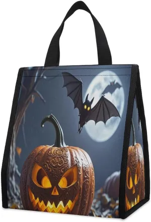 Outdoor Cooler Bags, Magic Pumpkin Printed Cooler Bag, Insulated Tote Bag, Grocery Tote Bag