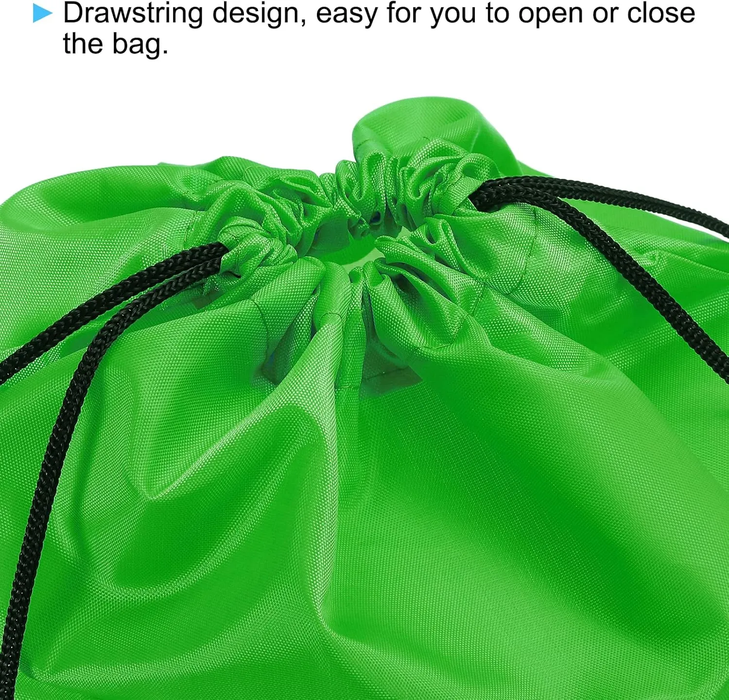 PATIKIL 42x34cm Nylon Drawstring Bag, 10 Pack Storage Bulk Cinch Backpack Sack for Gym Sports Outdoor Traveling, Dark Green