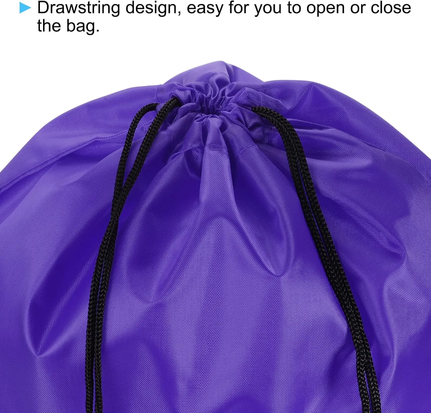 PATIKIL 42x34cm Nylon Drawstring Bag, 10 Pack Storage Bulk Cinch Backpack Sack for Gym Sports Outdoor Traveling, Purple