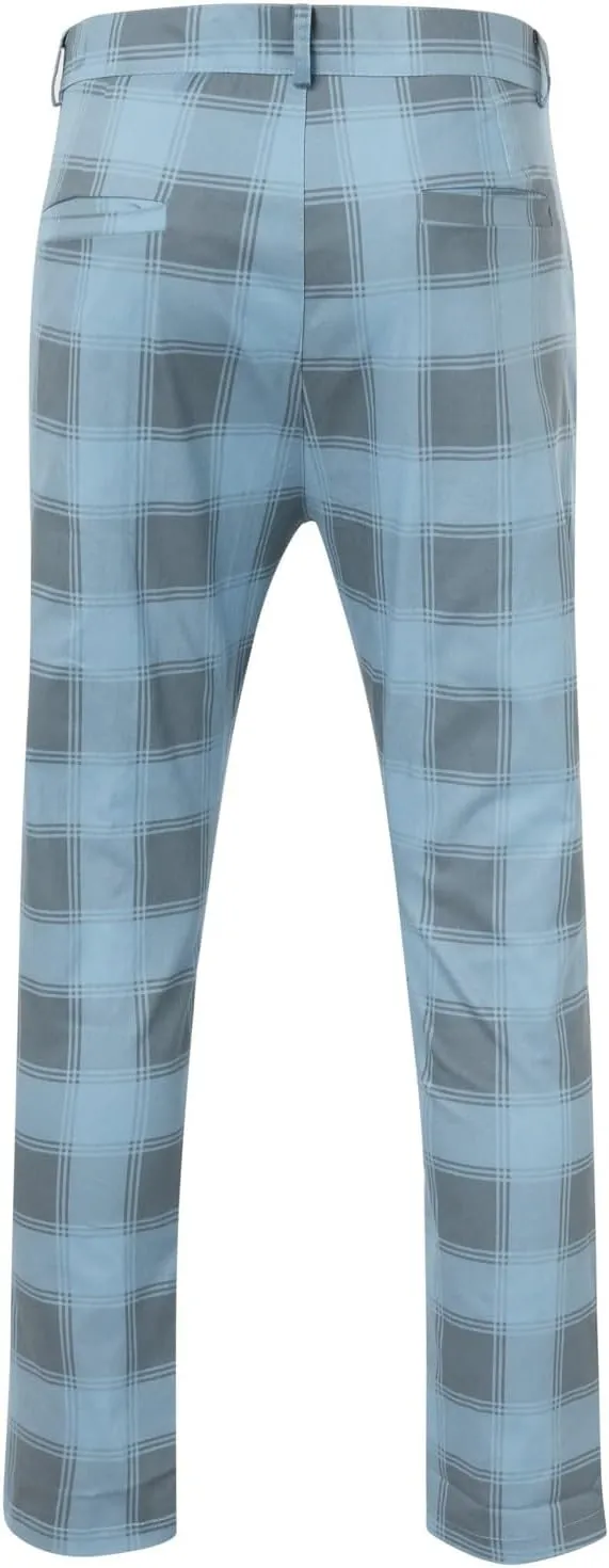 Plaid Suit Pants for Men Slim Fit Tapered Flat Front Dress Pants Business Casual Fashion Golf Pencil Chinos Pants