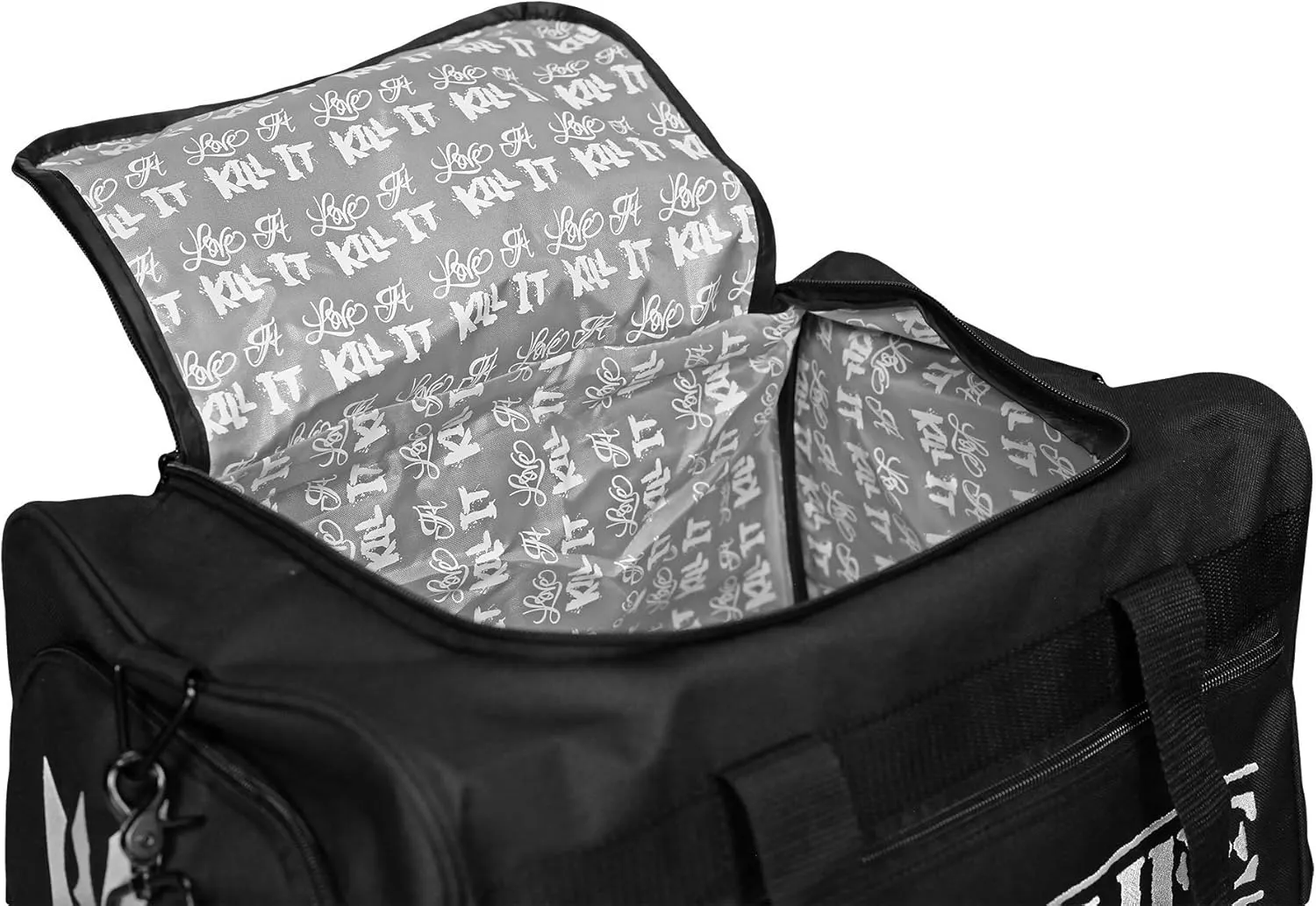 Rich Piana 5% Nutrition Sports Duffle & Gym Bag | Signature "RP" Crown Bag (White)