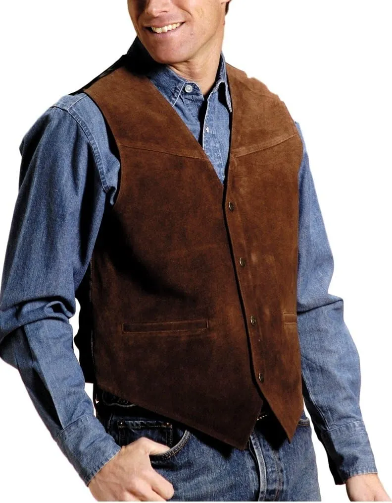Roper Men's Suede Buckle Tie Vest