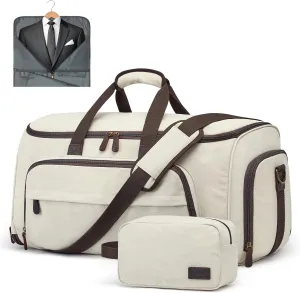 S-ZONE Carry On Garment Bag for Travel Convertible Garment Duffle Suit Bags for Men Women 2 in 1 Hanging Suitcase Business 50L