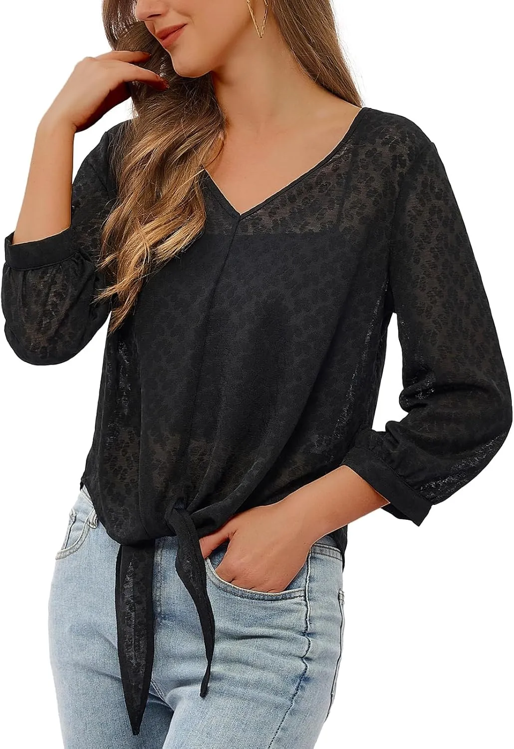 Sanifer Womens Casual Cropped Cardigan Knit for Dresses Open Front Lightweight Cardigan