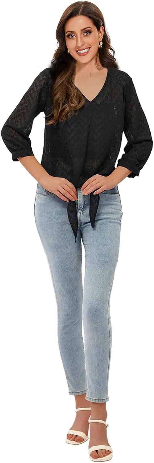 Sanifer Womens Casual Cropped Cardigan Knit for Dresses Open Front Lightweight Cardigan
