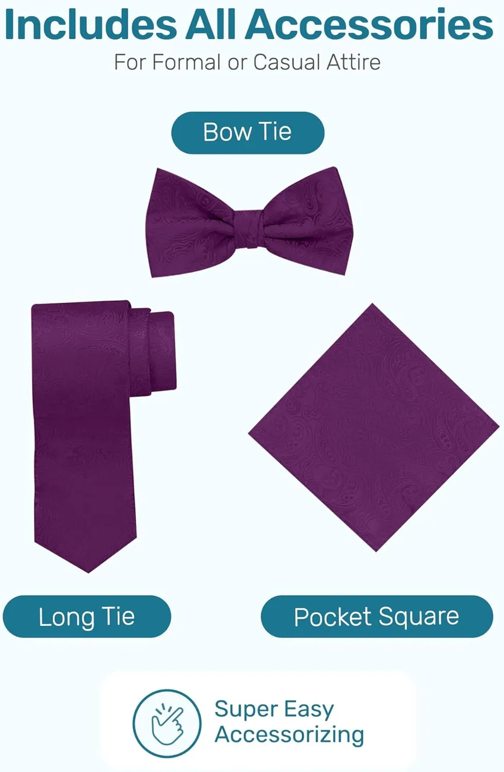 S.H. Churchill & Co. Boys 4 Piece Formal Paisley Vest and Tie Set