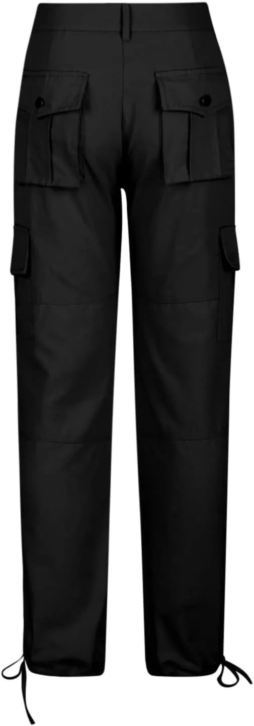 Slim Fit Cargo Pants for Women Casual High Waist Work Long Pant High Waist Straight Outdoor Hiking Pant Trousers