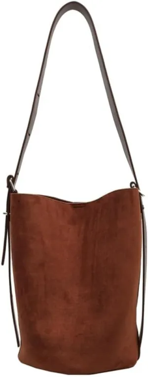 Suede Hobo Bags, Vegan Leather Shoulder Bag for Women Bucket Tote Fashion Designer Purse Handbag