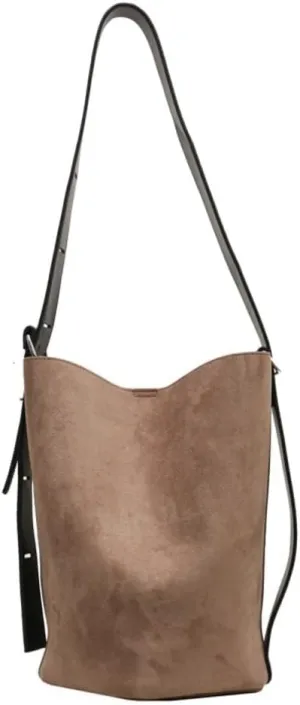 Suede Hobo Bags, Vegan Leather Shoulder Bag for Women Bucket Tote Fashion Designer Purse Handbag