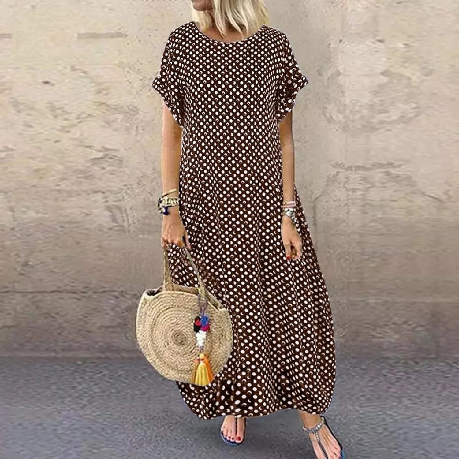 Summer Dresses for Women 2024 Long Print Pocket Women Sleeveless Women's Dress Women's Casual Dresses Shirt Dress