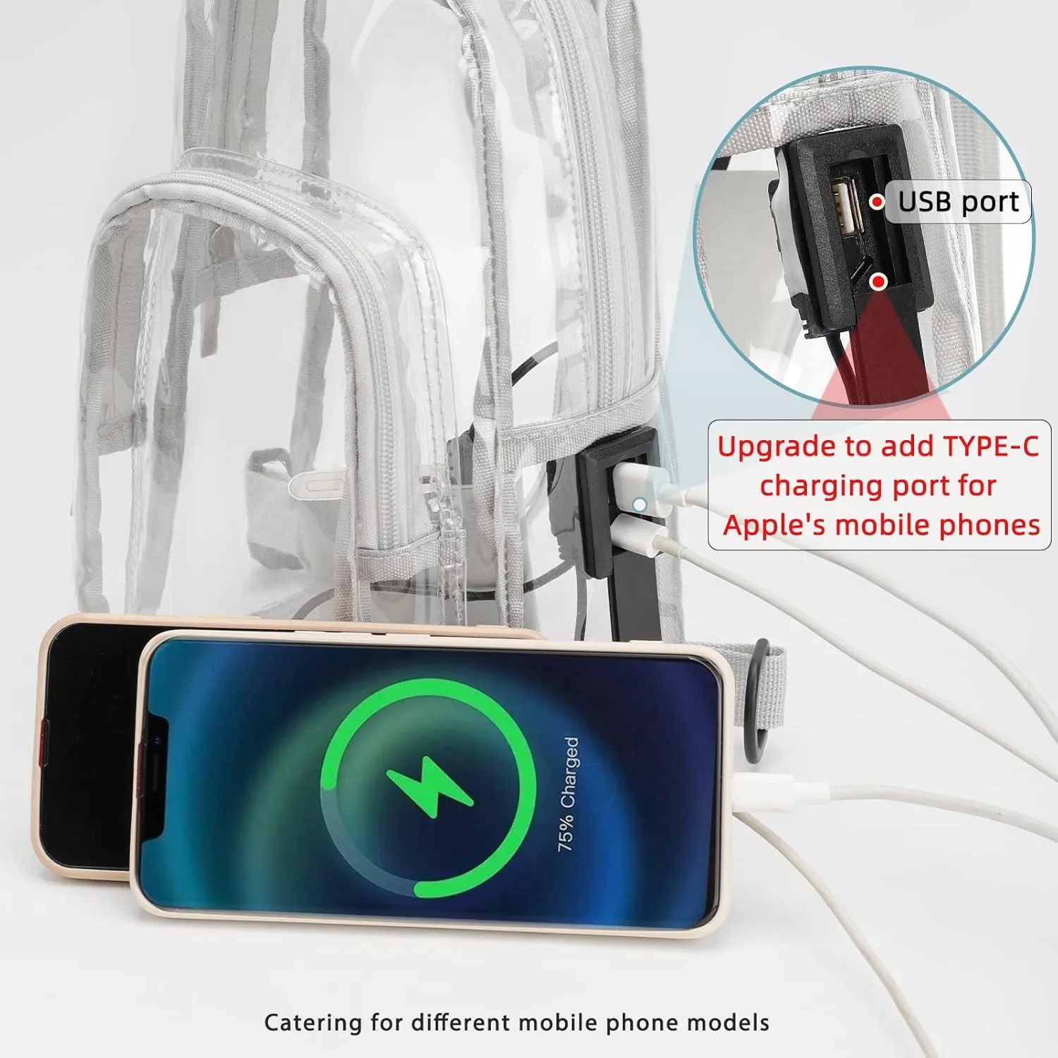 TINYAT Clear Sling Bag Stadium Approved Transparent Bag Crossbody Casual Shoulder Chest Bag for Men Women,T9060