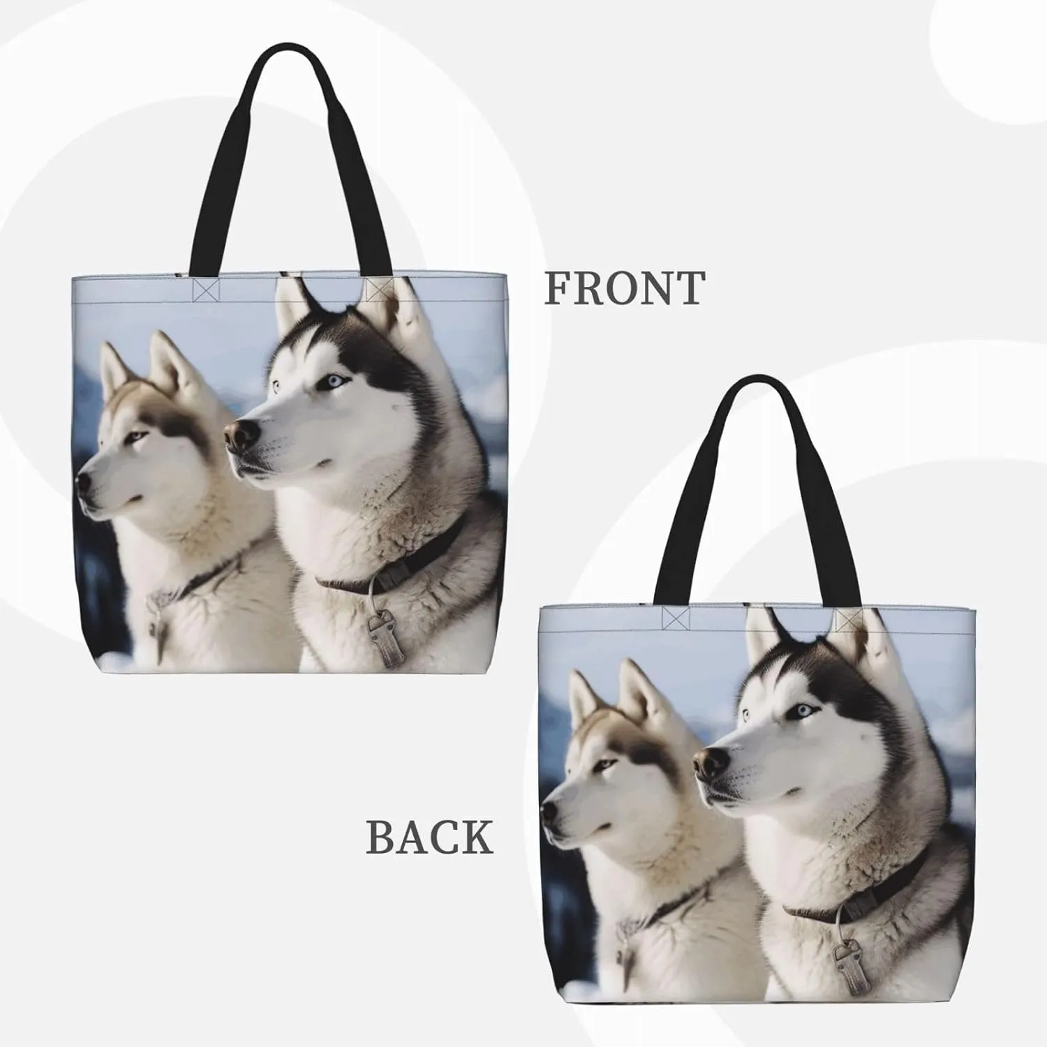 Tote Bag for Women Reusable Grocery Bags Labrador Tote Bag with Inner Pocket Travel Tote for Shopping