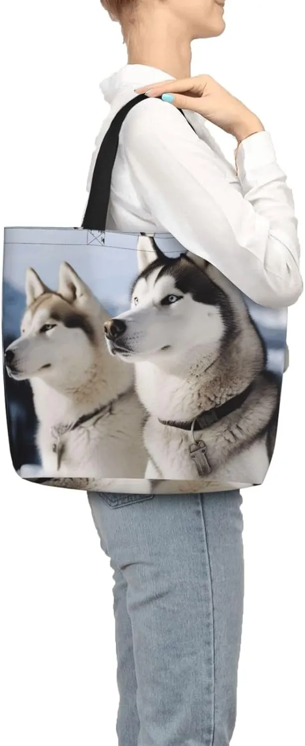 Tote Bag for Women Reusable Grocery Bags Labrador Tote Bag with Inner Pocket Travel Tote for Shopping