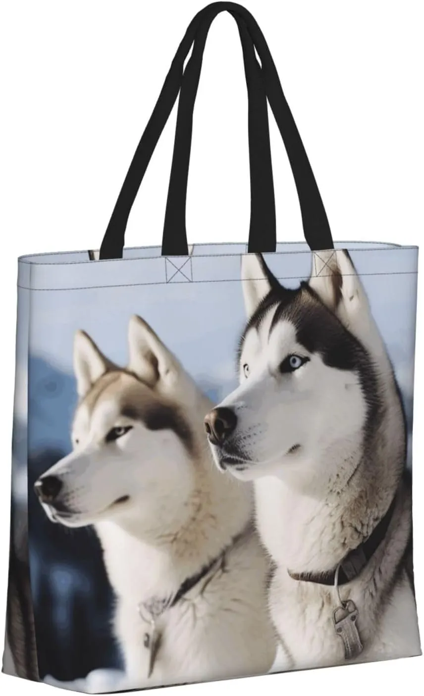 Tote Bag for Women Reusable Grocery Bags Labrador Tote Bag with Inner Pocket Travel Tote for Shopping