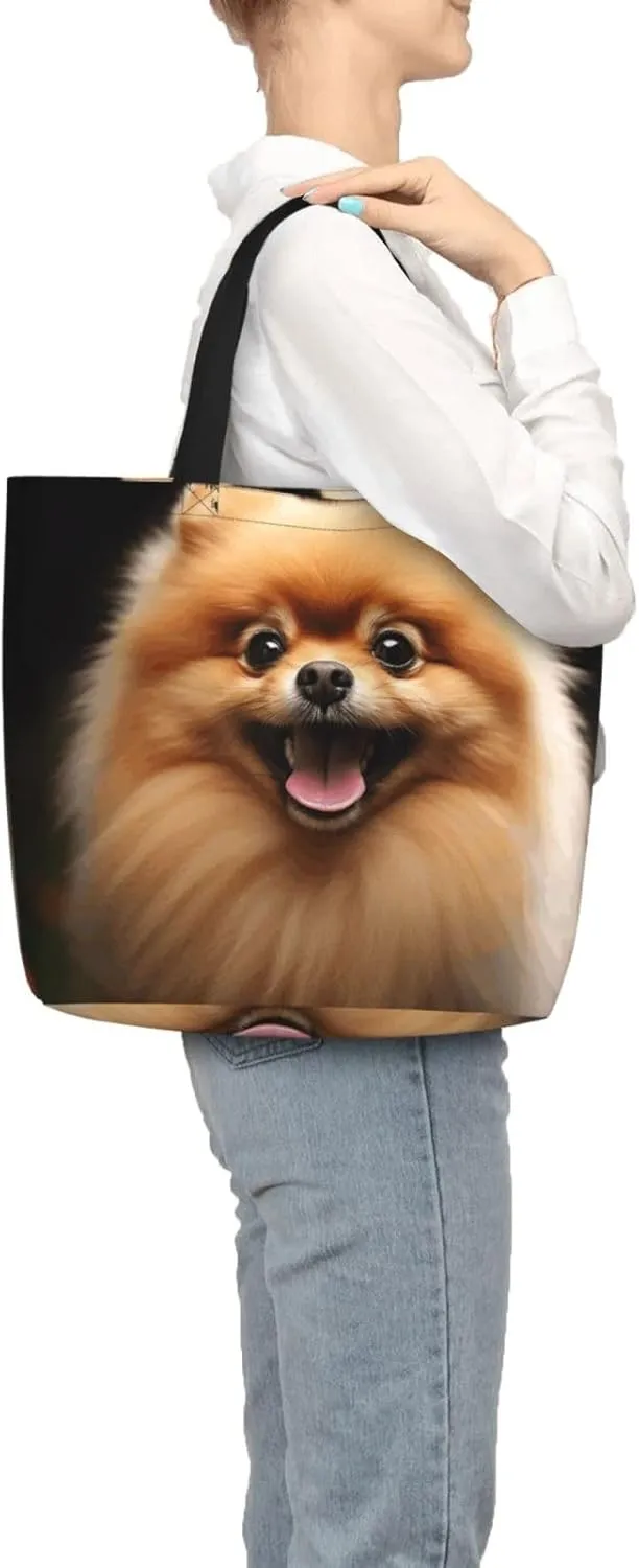 Tote Bag for Women Reusable Grocery Bags purple white Floral Tote Bag with Inner Pocket Travel Tote for Shopping