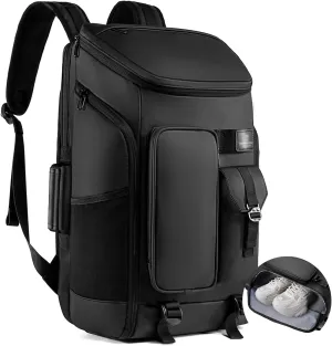 Travel Business Backpack with Shoe Compartment, 17.3 Inch Laptop Backpack,Water Resistant Business Casual Carry on Backpacks Flight Approved for Women & Men,A