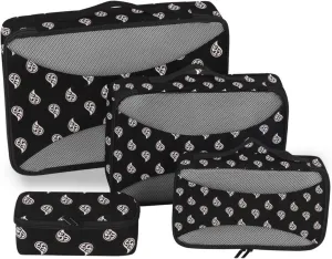 Travel Cubes Set of 4 Luggage Organizers for Suitcase Suitcase Cubes Packing Cube Paisley Seamless