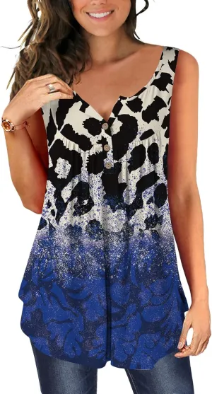 Ulovmi Plus Size Tank Top for Women Sleeveless Tunic Tops to Wear with Leggings
