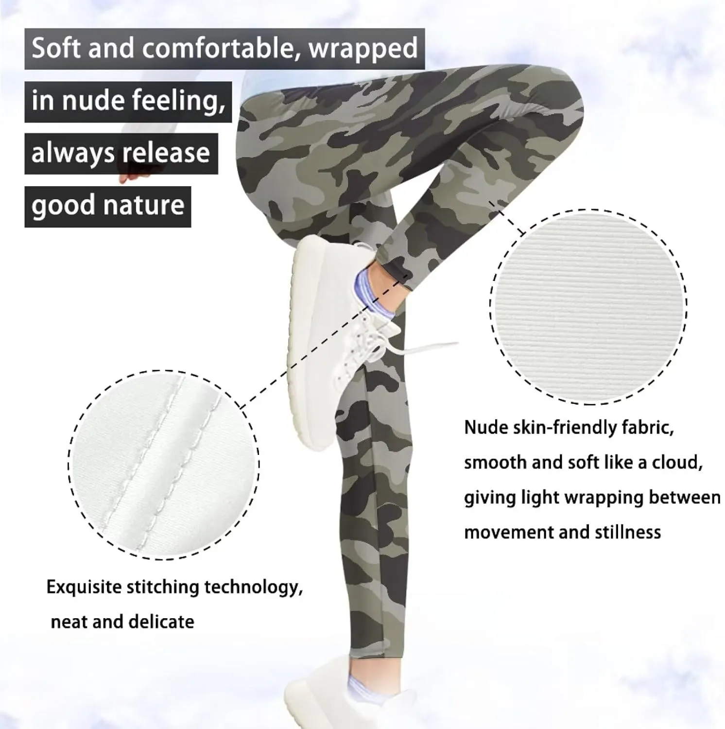 Wanyint Novelty Girls' Yoga Leggings Pants Full Length Athletic Trousers High Waist Tummy Control