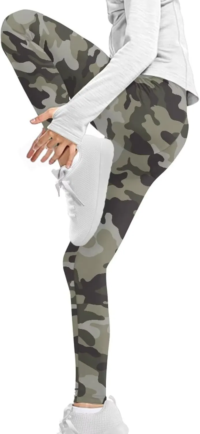 Wanyint Novelty Girls' Yoga Leggings Pants Full Length Athletic Trousers High Waist Tummy Control