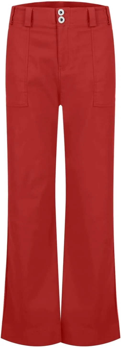 Wide Leg Pants for Women, Straight Leg High Waisted Pants Wide Baggy